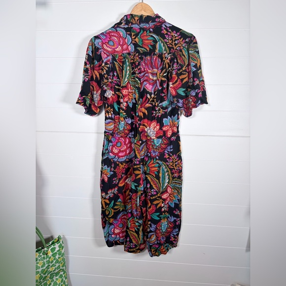 Vintage Tangibles Shorts Romper Tropical Print Beach Summer Large - Picture 6 of 7